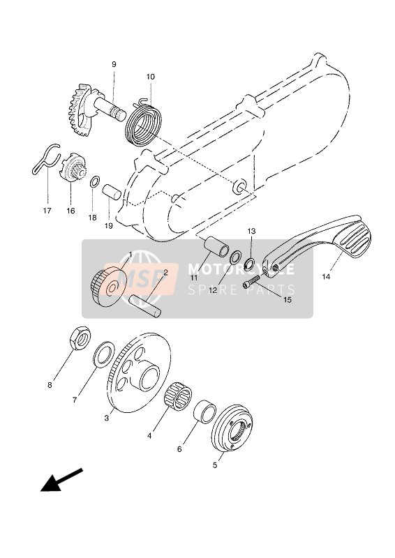 9050832X0000, Ressort,  Torsion, Yamaha, 0